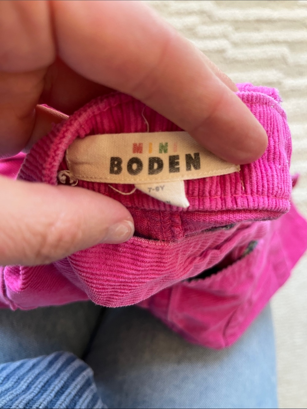 Mini Boden Pink Corduroy Overalls - Picture 5 of 5
